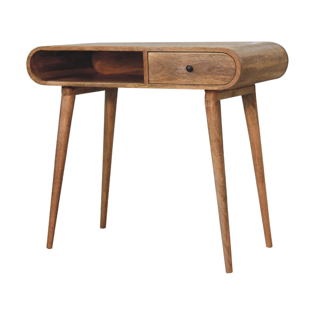 Curved Oak-ish Writing Desk