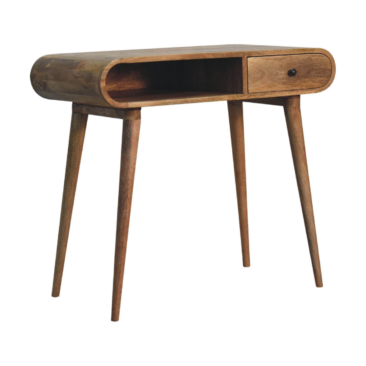 Curved Oak-ish Writing Desk