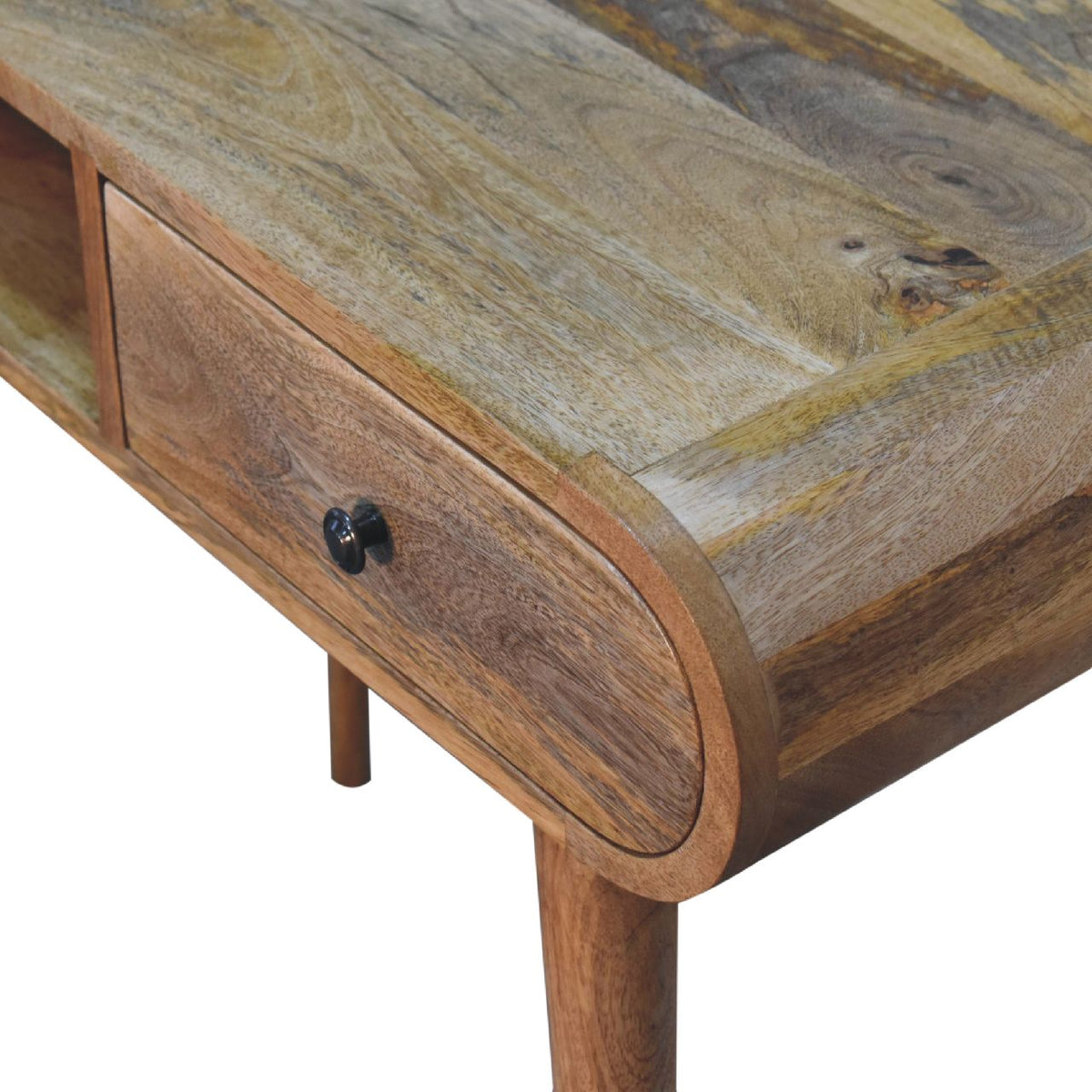 Curved Oak-ish Writing Desk