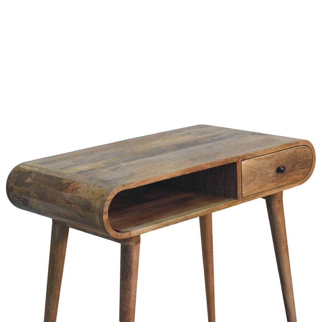 Curved Oak-ish Writing Desk