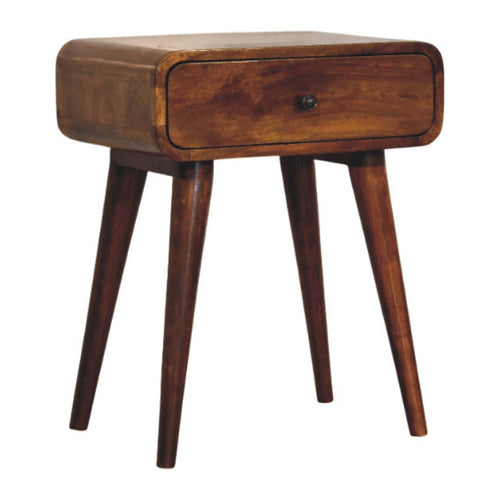 Avora Chestnut Nightstand with 1 drawer