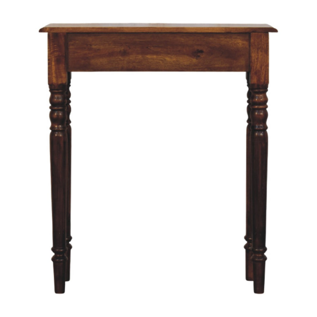 Turned Legs 1 Drawer Chestnut Console
